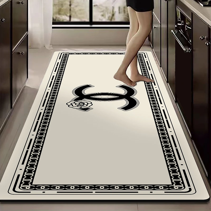 现代厨房地垫专用吸水吸油耐脏硅藻泥可擦洗脚垫防滑防摔防滑地毯