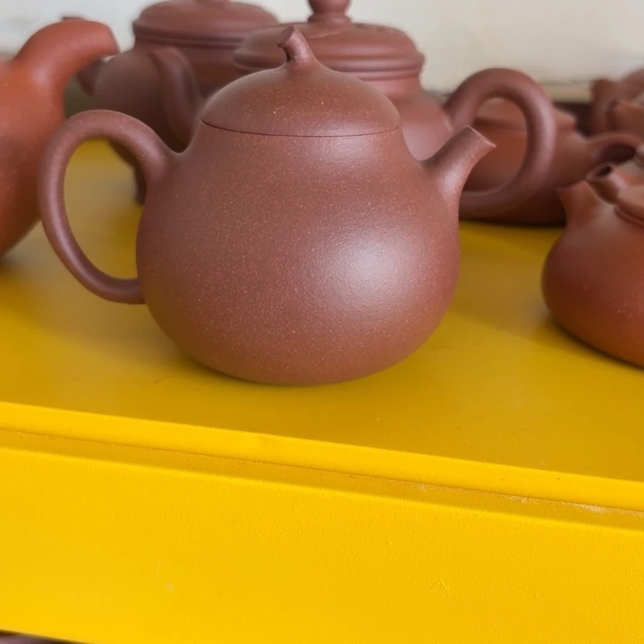 茶壶紫砂原矿半手工紫泥茄瓜200cc