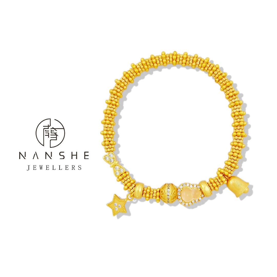 NANSHE/南奢 星星铃铛金色手链 L990