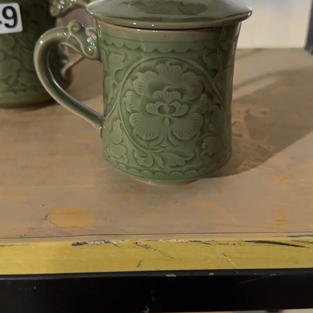 耀州窑手工办公杯瑕疵不退换