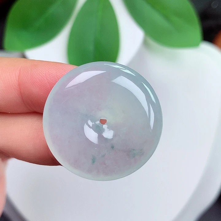 颈饰未镶嵌翡翠平安扣 27.7x5.8mm