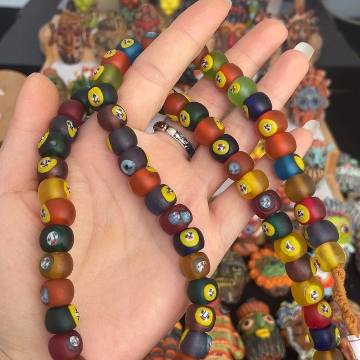 琉璃饰品笑脸珠1条