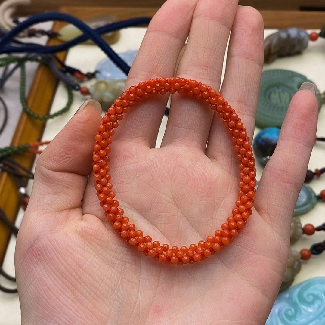 南红玛瑙手链未镶嵌