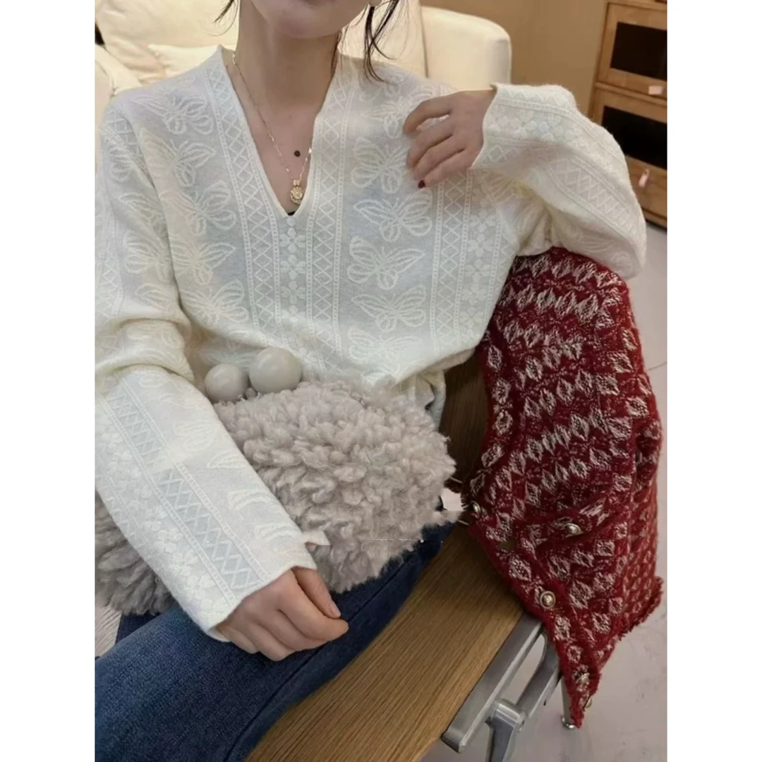 【Da Wang】立体提花羊毛针织衫