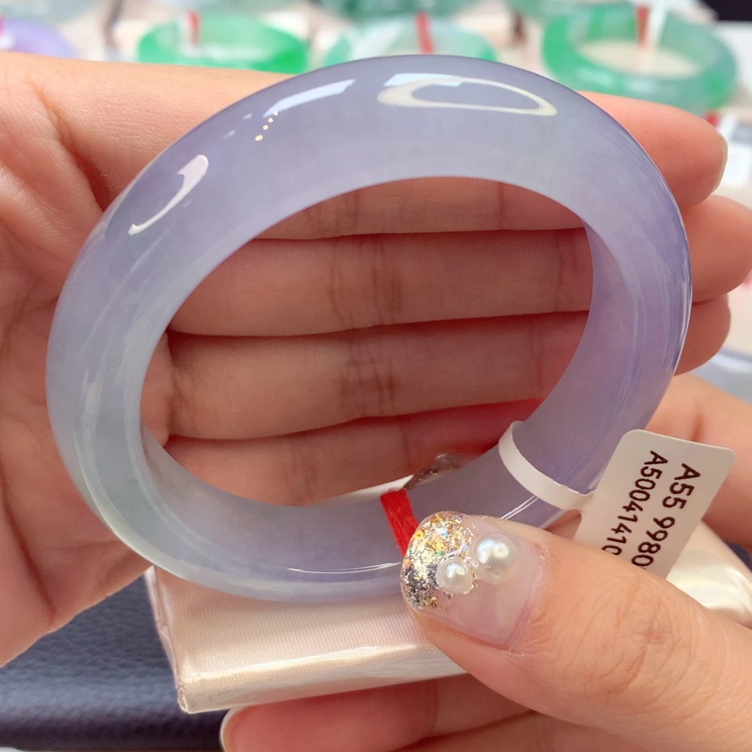 未镶嵌手镯翡翠?****i冰春彩正圈77