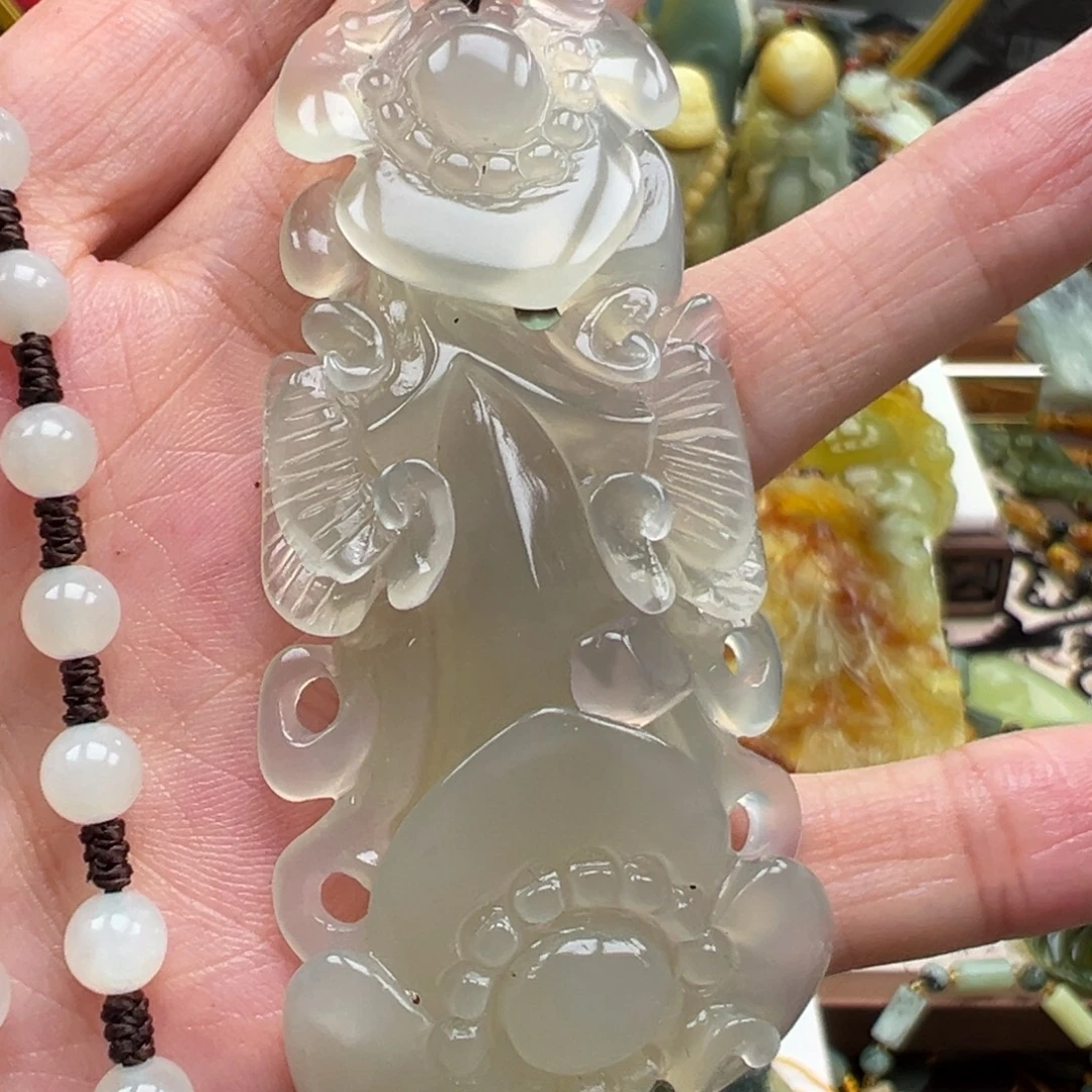 岫玉未镶嵌挂件挂件