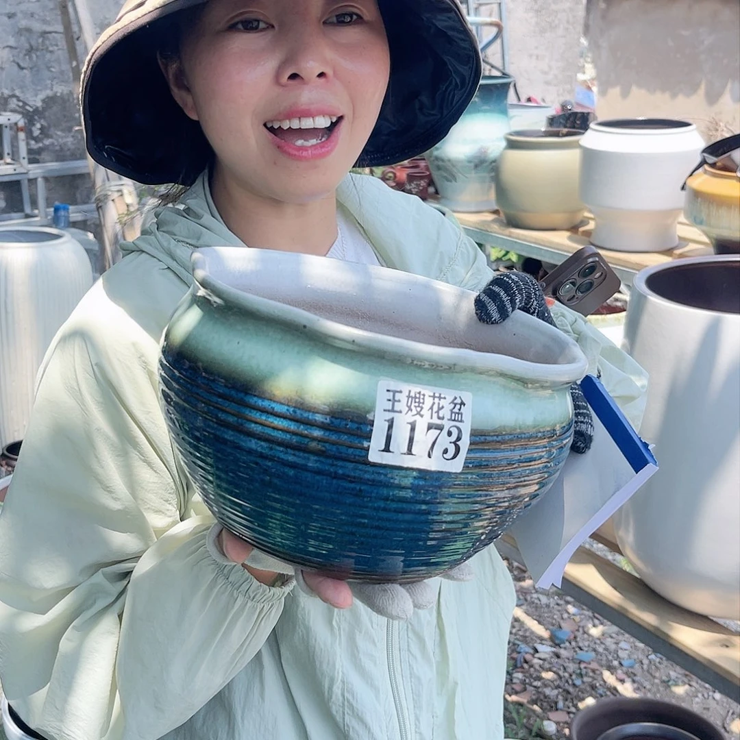 紫砂花盆王嫂花盆直播0606-1173高14口23