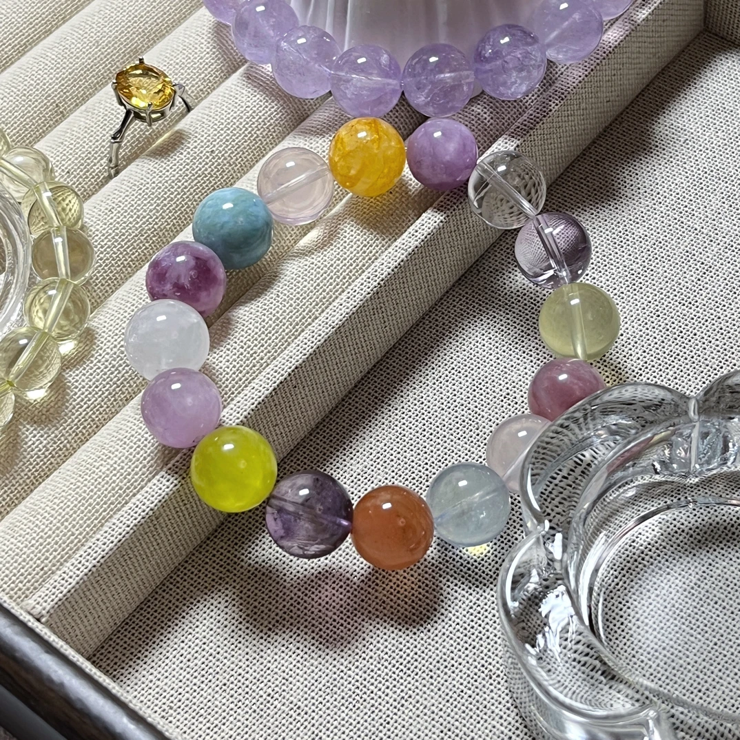 天然水晶多宝手串多巴胺夏天必备