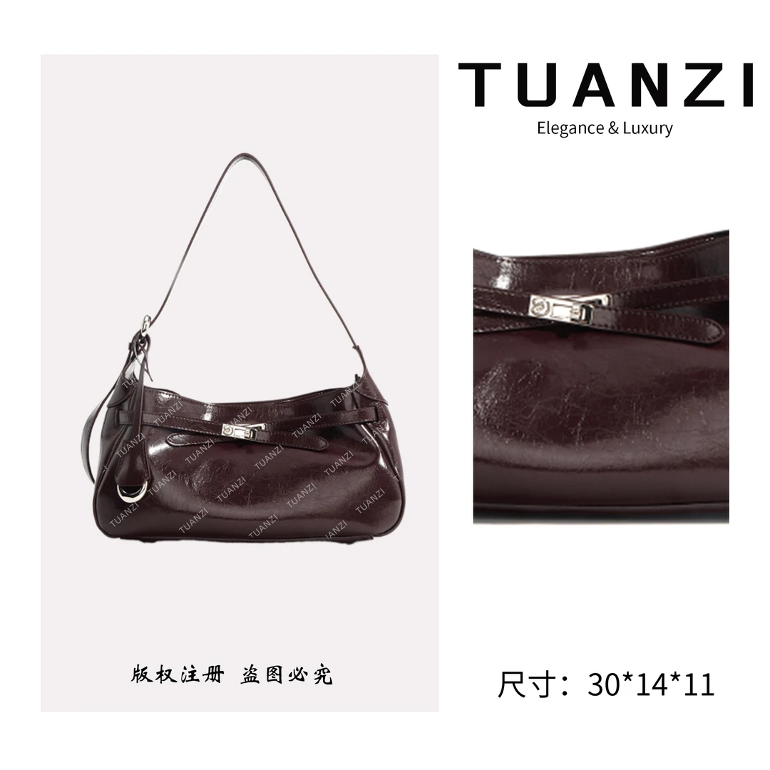TUANZI『高端玩家』原创设计秋冬新款斜跨包 ZG-9790C-车厘子红
