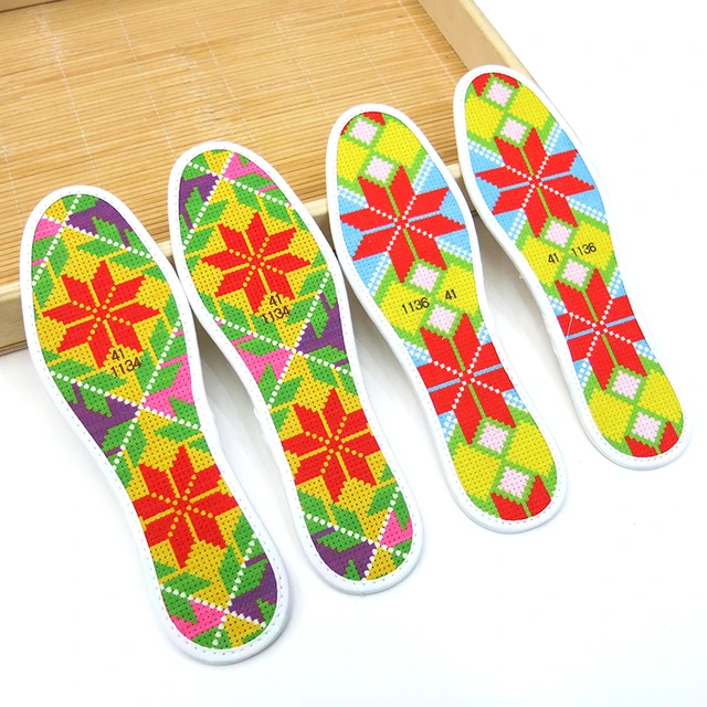【2双装】十字绣鞋垫各种款式可选自己做手工绣送针线