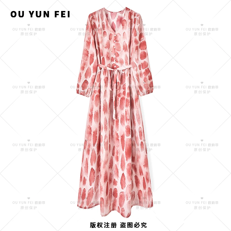 气质连衣裙夏季新款显瘦穿搭轻奢女装洋气高级长裙F1931