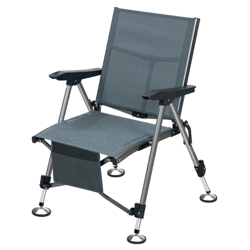 全聚拢多功能可升降钓鱼椅竖折叠钓鱼凳铝合金欧式椅川野娱人