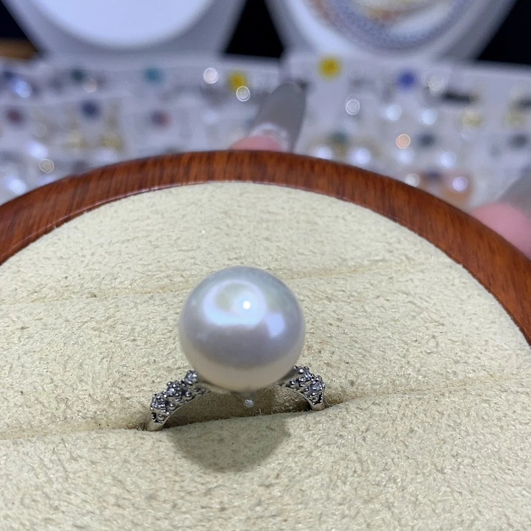 合金戒指淡水珍珠