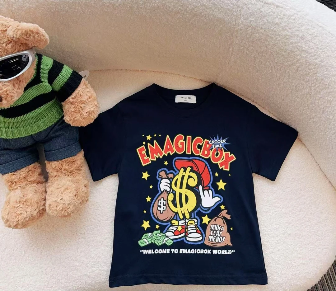 亿洋童装定制”钱多多"儿童夏季限量款短袖B5747