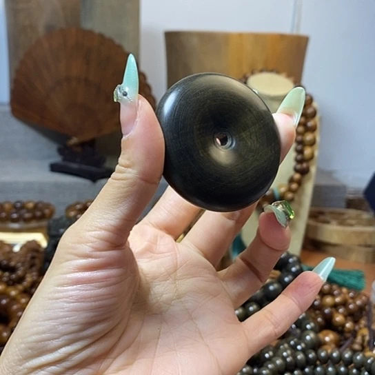 老山檀香阴沉平安扣挂件