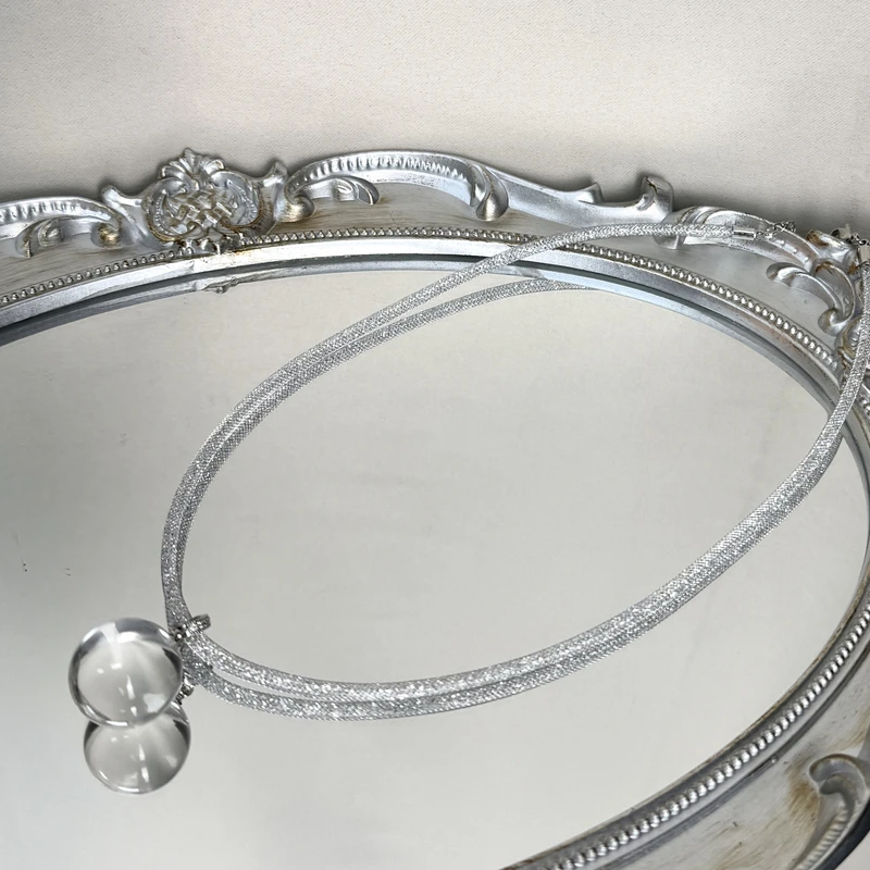 天然白水晶单珠吊坠