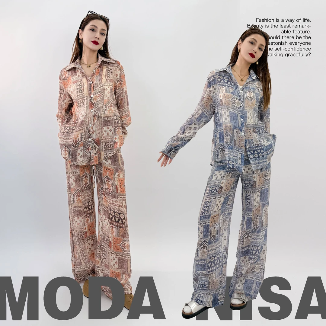 茉达霓莎MODANISA民族风设计师夏季套装潮牌女装（mdn-177）