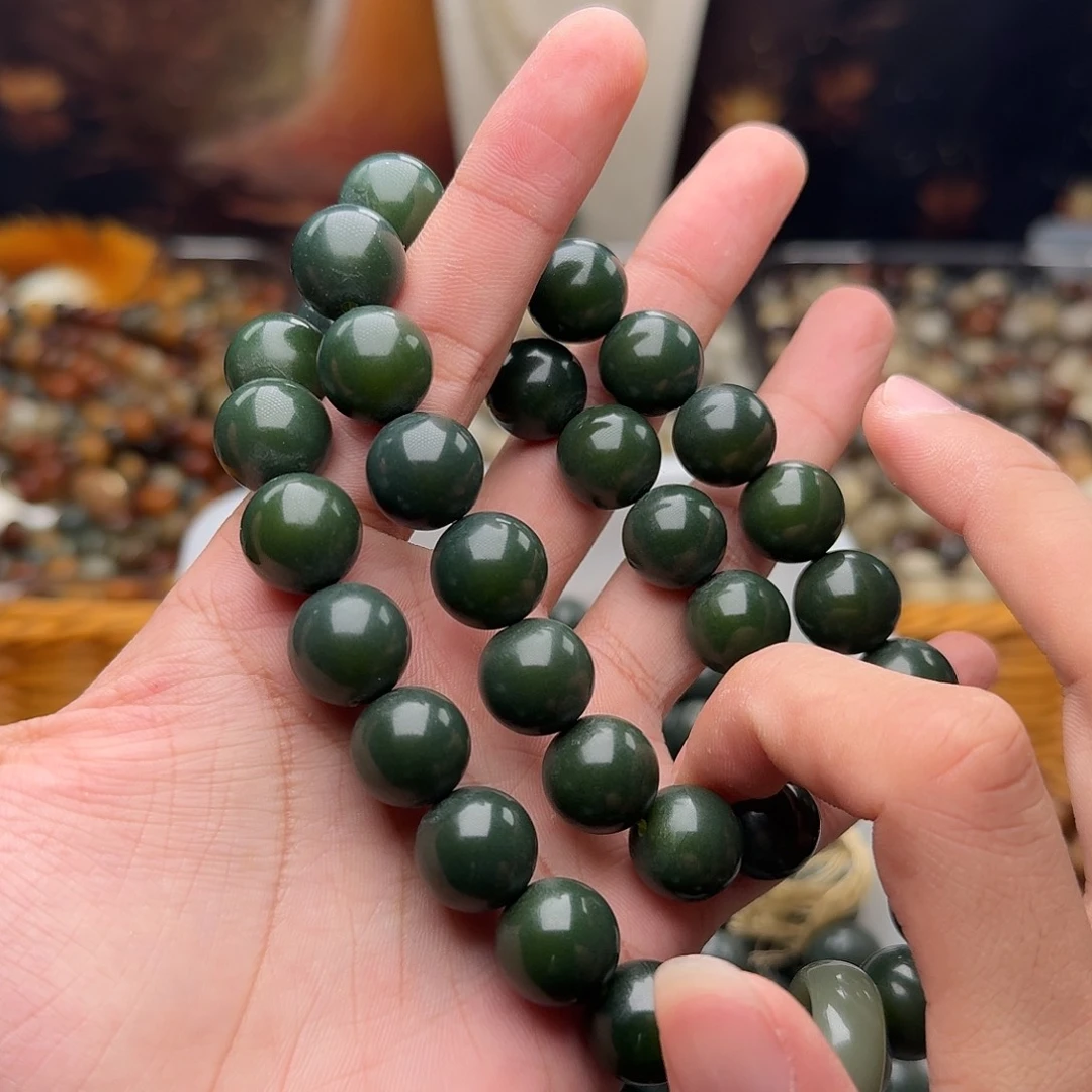 吊坠菩提根/象牙果50颗墨绿森林14圆