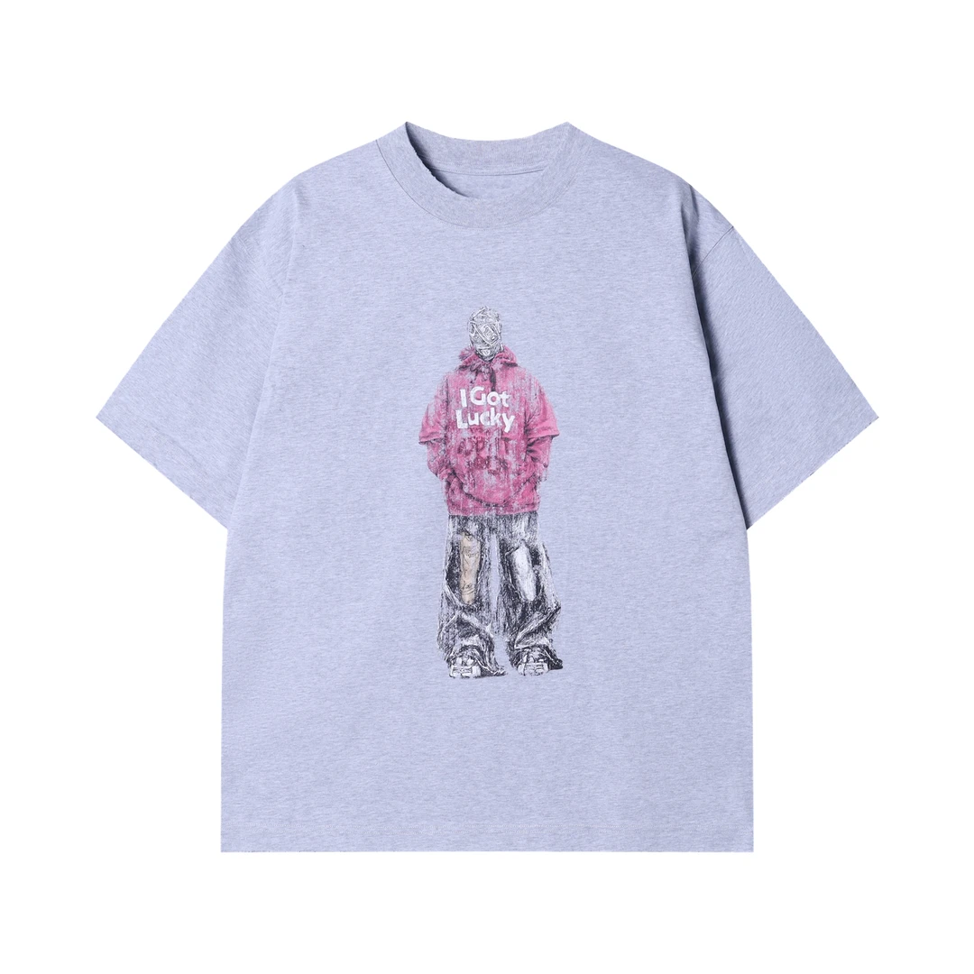 夏季新款时尚个性潮嘻哈印花字母圆领短袖T恤情侣百搭潮流上衣