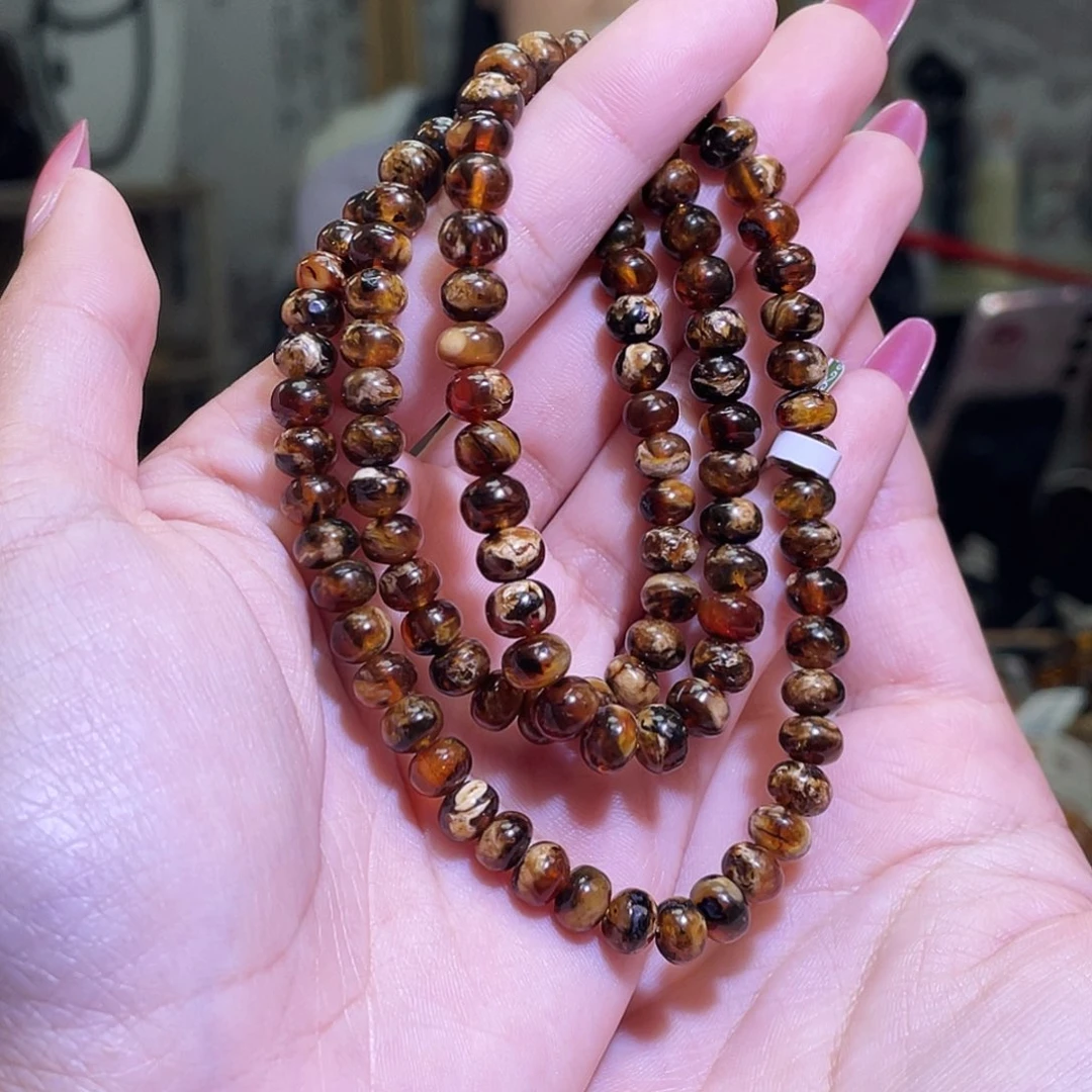 未镶嵌琥珀裸石6血蜡妖花