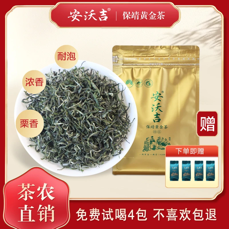 安沃吉2025保靖黄金茶口碑春茶鲜爽回甘高端办公口粮高山云雾绿茶