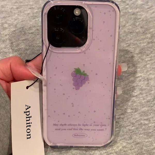 满屏泼墨葡萄适用iPhone16/15双层IMD手机壳华为P70小米vivoppo套