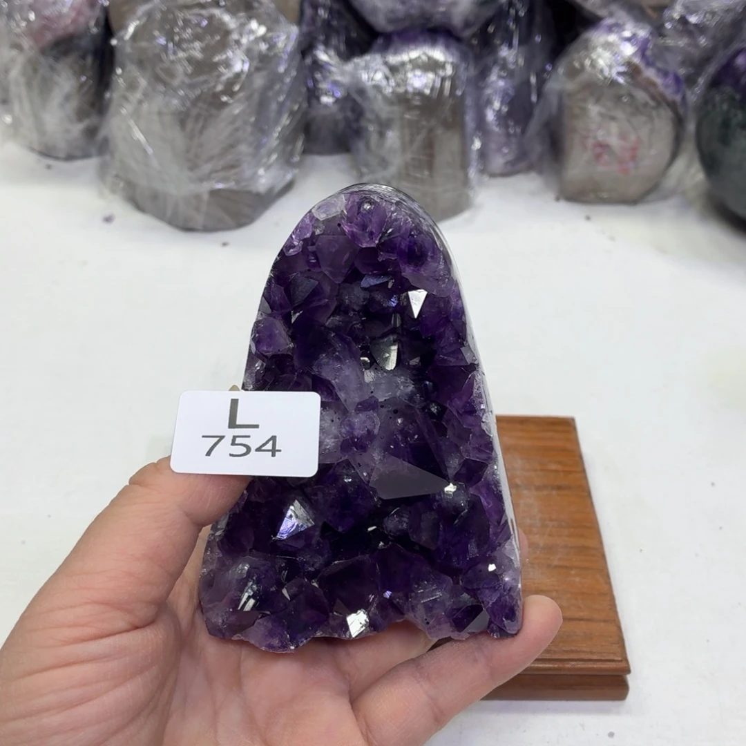 水晶未镶嵌摆件天然紫水晶