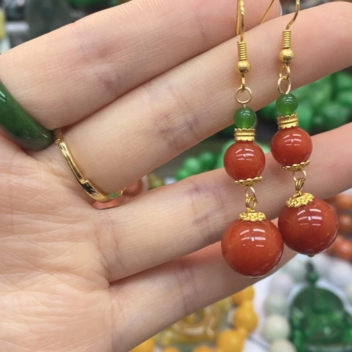 翡翠未镶嵌耳饰耳饰9