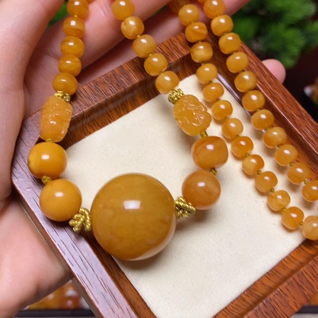 【闪购商品】蜜蜡颈饰未镶嵌项链