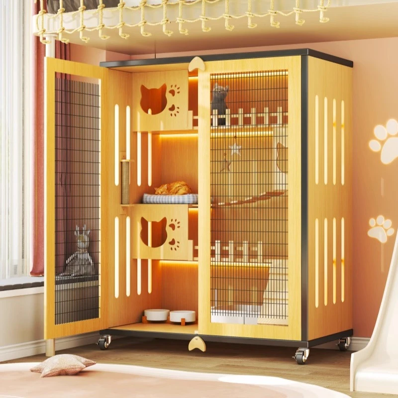 猫别墅猫形猫爬架带厕所一体猫舍家用室内猫屋猫笼子木质猫窝猫柜