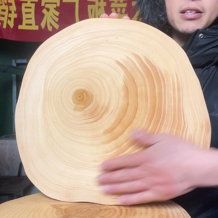 木A银杏木菜板原木整切