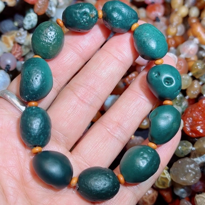 玛瑙/玉髓手链银S925镀金镶嵌