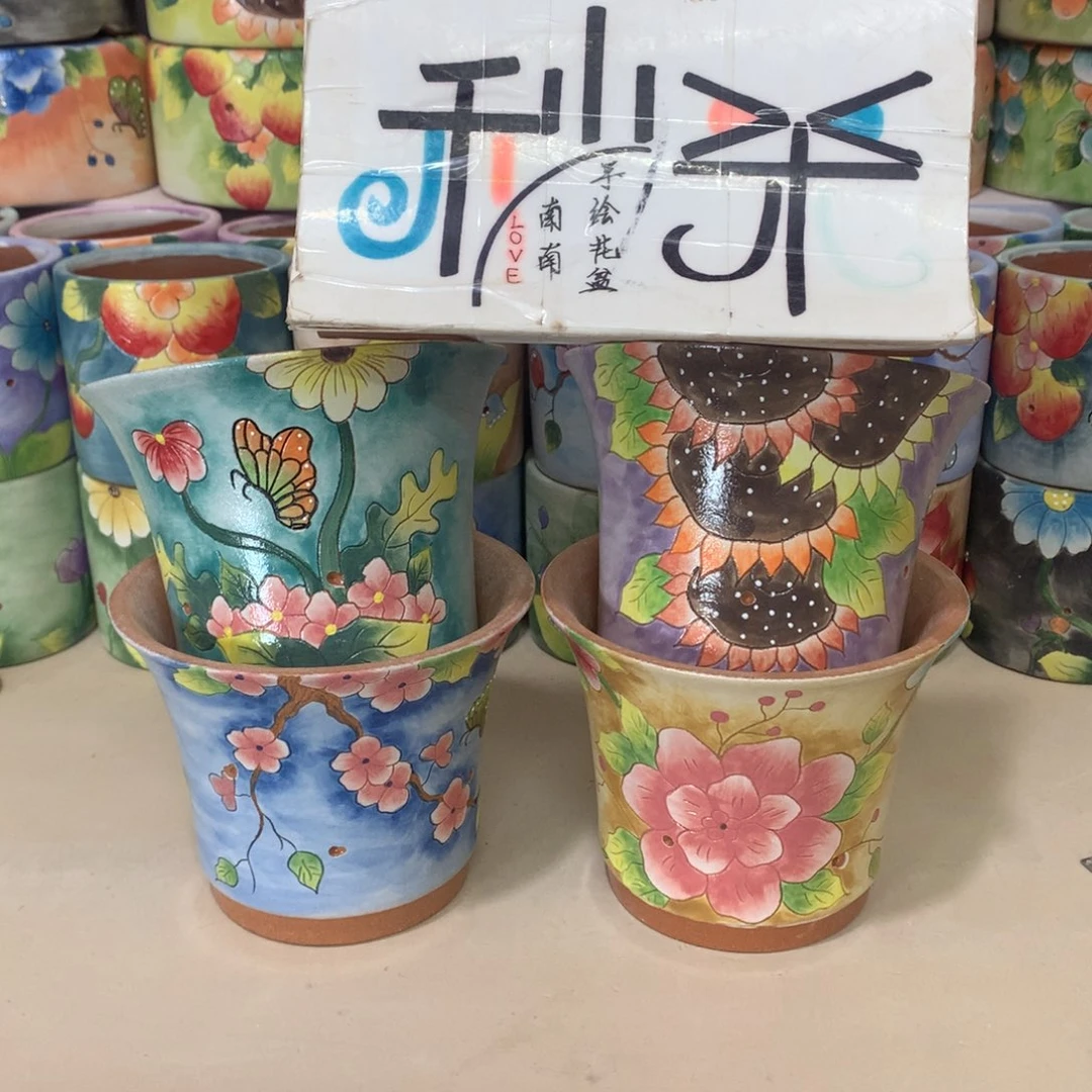 福利花盆，手绘花盆