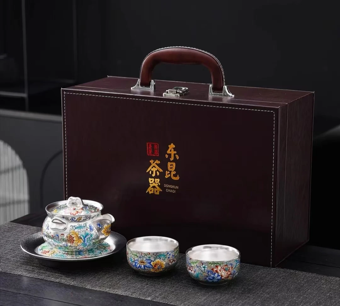 百花齐放手抓壶一壶二杯套组功夫茶具4938