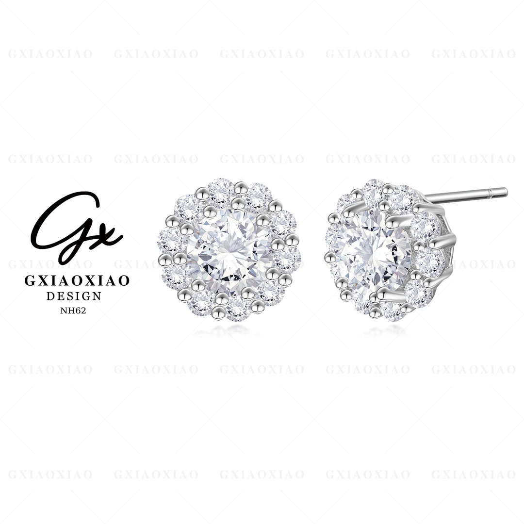 925银合成锆石耳饰 GXX 轻奢气质高级感简约耳环 NH62