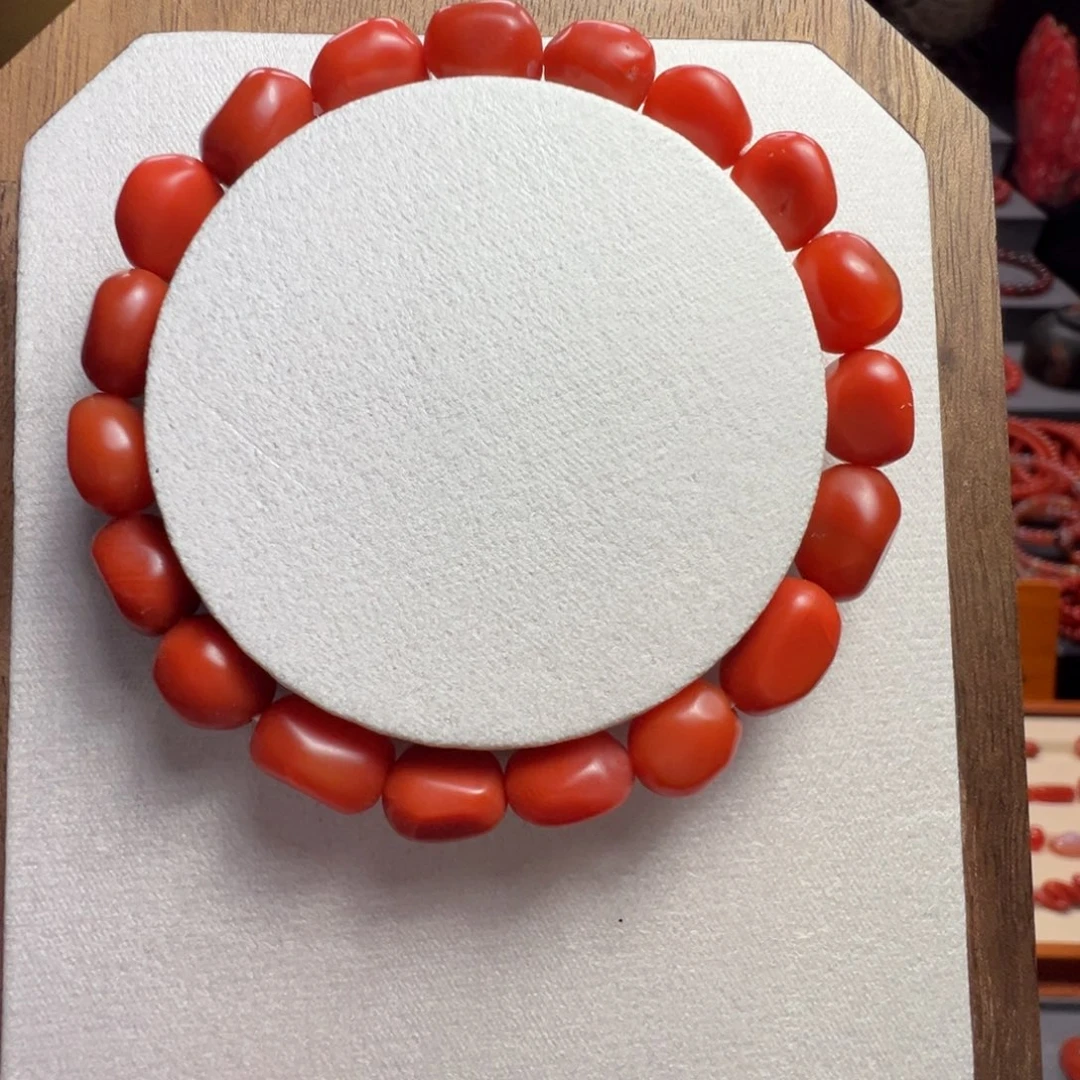 南红玛瑙未镶嵌大水沟随型手串