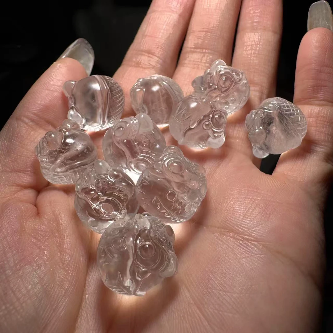 白水晶醒狮拉布布卡约15*15mm单颗