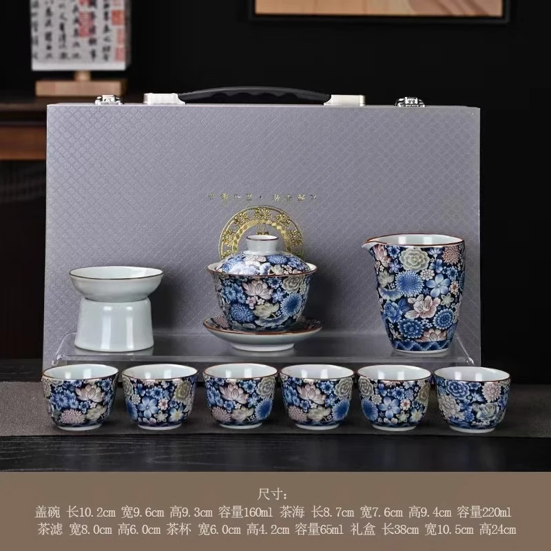 春安高档陶瓷中式臻品大师手作茶具礼盒