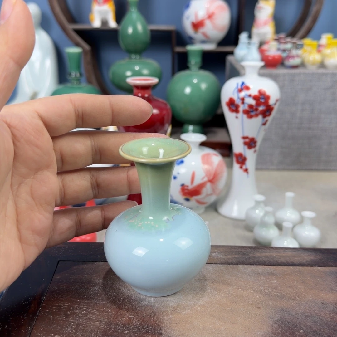 陶瓷手工小花器摆件