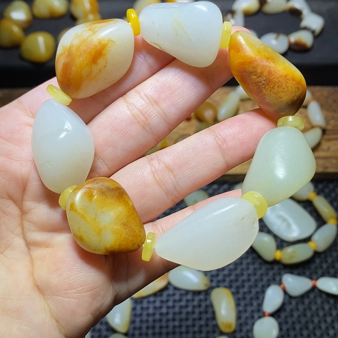 和田玉未镶嵌手链