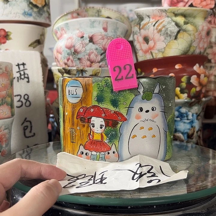 景德镇手绘花盆满38包邮偏远地区除外