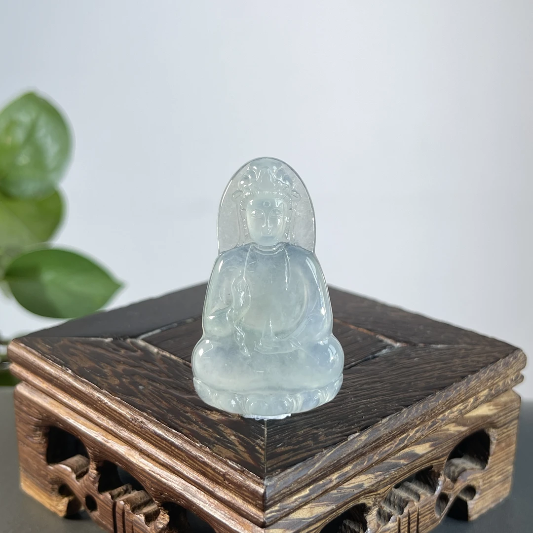 JTB03-331  天然翡翠缅甸A货 净瓶观音