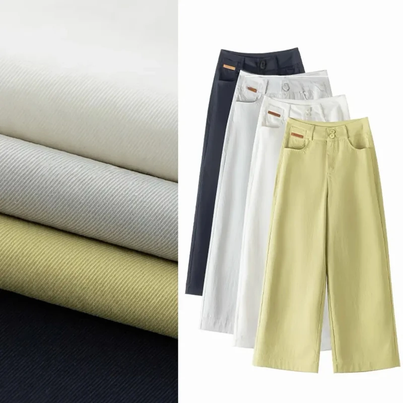 【现货+运费险】窄版阔腿裤女2025夏季薄款高腰显瘦百搭直筒休闲裤