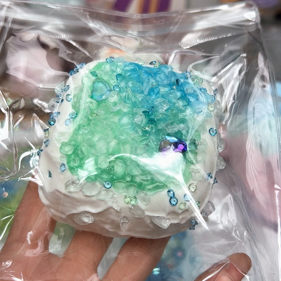 硅胶碎冰蓝绿色奶皮子200g