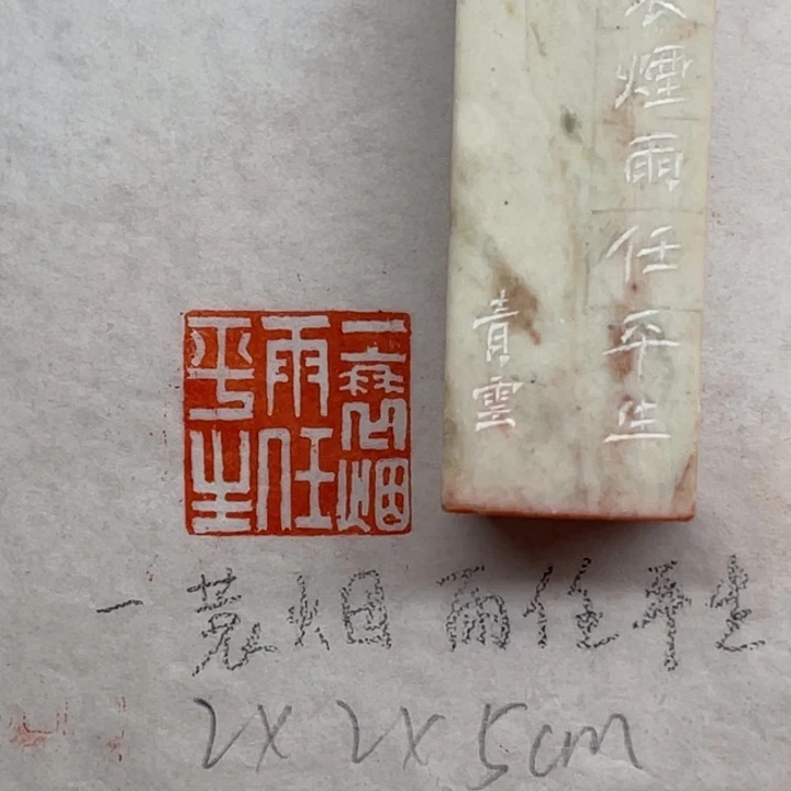 青田石印石一蓑烟雨任平生