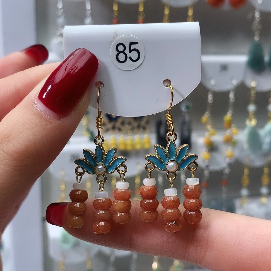 翡翠未镶嵌耳饰85