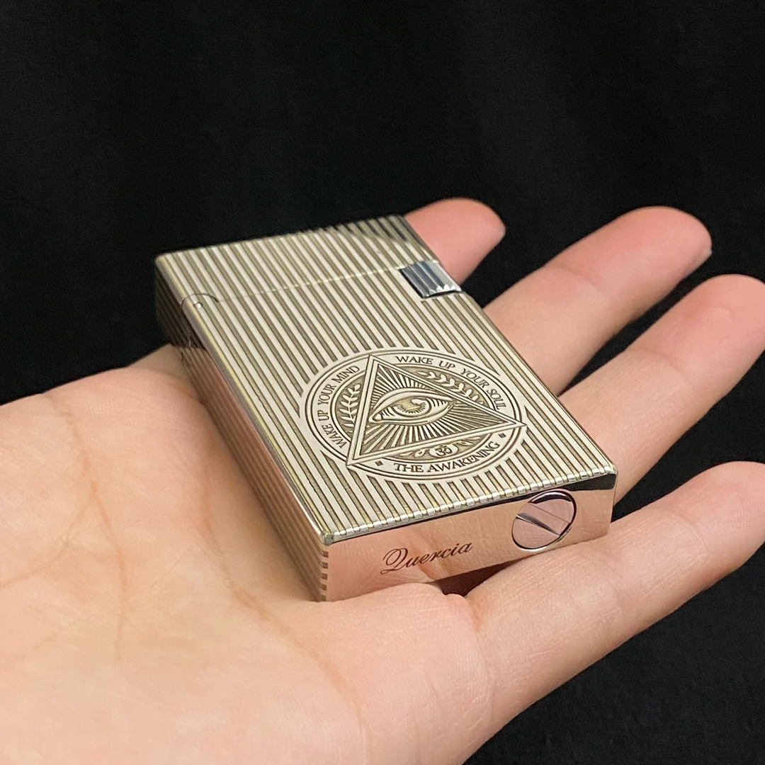 【T朗声镀铬上帝之眼3版】黄铜煤油打火机开盖钢音清脆男士高端礼品