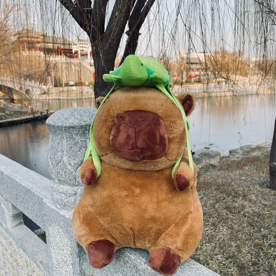 可爱乌龟卡皮巴拉一个40cm，手工测量误差3cm左右