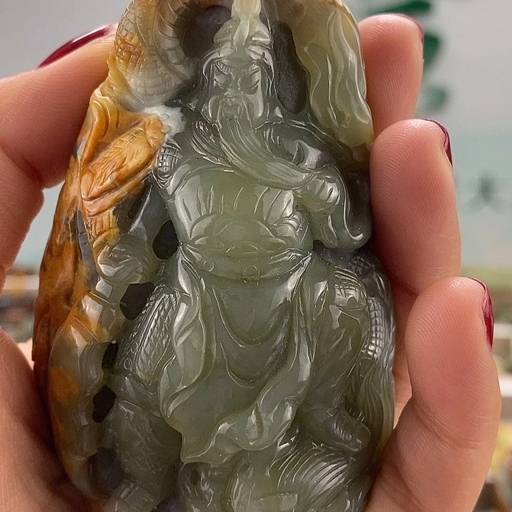 透闪石质玉把件未镶嵌