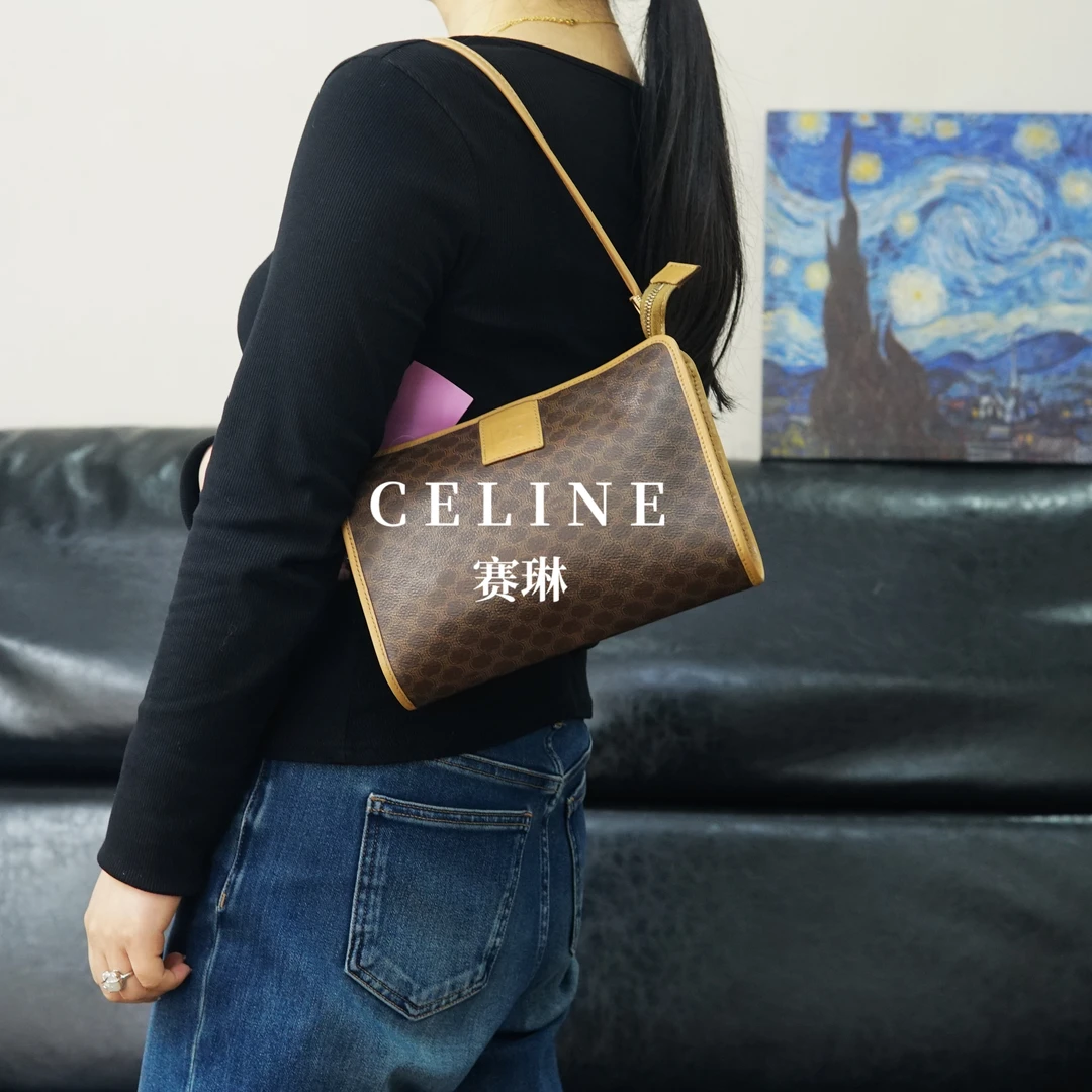 95新 Celine/思琳 老花单肩包/WJ02322018/2018